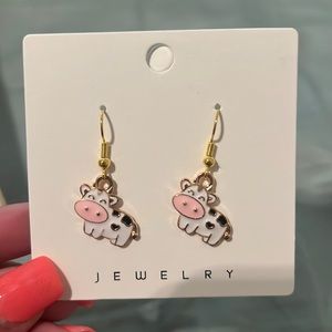 Gold Cow earrings